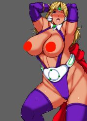 Rule 34 | 1girl, absurdres, blonde hair, breasts, highres, large breasts, long hair, papepox2, solo, voltage fighter gowcaizer