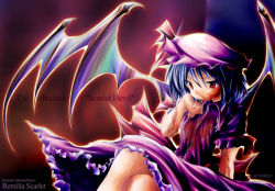 Rule 34 | 1girl, bat wings, blood, female focus, gradient background, hat, nobuyuki, remilia scarlet, solo, touhou, wings