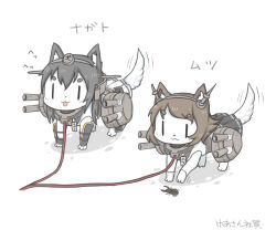 Rule 34 | 10s, :3, animal collar, animalization, artist name, bad id, bad pixiv id, beetle, black hair, brown hair, bug, cannon, character name, collar, dog, dog tail, headgear, insect, kantai collection, leash, long hair, mutsu (kancolle), nagato (kancolle), pleated skirt, rhinoceros beetle, short hair, simple background, skirt, tail, tail wagging, tongue, tongue out, translation request, turret, white background, yuasan, | |