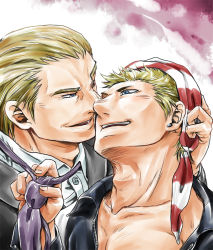 Rule 34 | billy kane, blonde hair, geese howard, male focus, snk, the king of fighters, yaoi