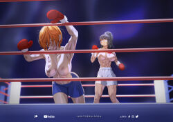 Rule 34 | 2girls, abs, boxing, boxing gloves, breasts, laditos baldosa, multiple girls, muscular, muscular female, tagme
