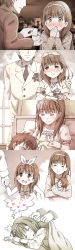 Rule 34 | 10s, 1boy, 1girl, :d, = =, baby, bad id, bad pixiv id, blanket, blush, bow, bridal veil, bride, child, comic, couple, dreaming, dress, faceless, faceless male, family, flower, formal, hairband, happy tears, head out of frame, heart, heart-shaped pupils, hetero, highres, idolmaster, idolmaster cinderella girls, if they mated, jewelry, monochrome, necklace, necktie, open mouth, pregnant, producer (idolmaster), marriage proposal, ribbed sweater, ring, rose, sakuma mayu, silent comic, smile, stakhanov undou, suit, sweater, symbol-shaped pupils, tears, veil, wedding, wedding band, wedding dress