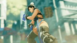 Rule 34 | 1girl, animated, animated gif, ass, capcom, chun-li, english text, official alternate costume, solo, street fighter, street fighter v