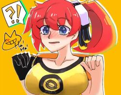 Rule 34 | 1girl, aiba ami, animated, blue eyes, blush, bra, digimon, digimon story: cyber sleuth, female focus, goggles, goggles on head, red hair, solo, underwear, video