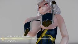 Rule 34 | 1girl, 3d, animated, ass, ass shake, audible music, azur lane, backless outfit, bare shoulders, breast curtains, breasts, dancing, dress, garter straps, high heels, huge ass, huge breasts, jiggle, mlinuxdx, music, red eyes, shiny clothes, shiny skin, short dress, short hair, silver hair, sirius (azur lane), solo, sound, thick thighs, thighhighs, thighs, thong, underboob, video