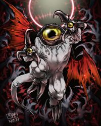 Rule 34 | 1other, deathmon, digimon, digimon (creature), one-eyed, other focus, solo, tail, wings