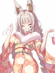 Rule 34 | 1girl, alternate costume, closed eyes, highres, japanese clothes, kimono, new year, nia (blade) (xenoblade), nia (xenoblade), okazu2010015, solo, xenoblade chronicles (series), xenoblade chronicles 2