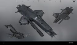 Rule 34 | 3d, caldari state (eve online), commentary, concept art, cruiser, cruiser (eve online), english commentary, eve online, gradient background, grey background, grey theme, highres, logo, machinery, military, military vehicle, multiple views, no humans, photorealistic, pirate faction (eve online), realistic, science fiction, ship, sobaku-chiuchiu, space ship, spacecraft, spaceship, thrusters, vehicle focus, warship, watercraft