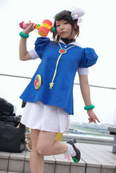 Rule 34 | 1girl, bandaid, cosplay, hair ribbon, hammer, mii (popotan), photo (medium), popotan, ribbon, solo, tasuki