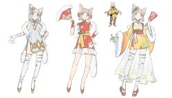 Rule 34 | alternate costume, animal ears, blunt bangs, bodysuit, cat ears, china dress, chinese clothes, dress, fly sister123, gloves, hand fan, highres, holding, holding fan, japanese clothes, kimono, nia (xenoblade), short hair, silver hair, white gloves, xenoblade chronicles (series), xenoblade chronicles 2, yellow bodysuit, yellow eyes