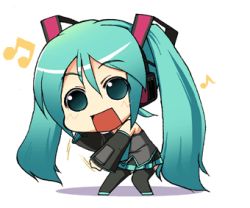 Rule 34 | 1girl, animated, animated gif, aqua hair, chibi, dancing, hatsune miku, long hair, lowres, solo, the monkey, thighhighs, twintails, very long hair, vocaloid