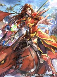 Rule 34 | 1girl, altenna (fire emblem), armor, commentary, company connection, copyright name, day, fire emblem, fire emblem: thracia 776, fire emblem cipher, holding, holding sword, holding weapon, long hair, nintendo, official art, outdoors, sword, very long hair, wadadot lv, weapon