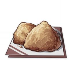 Rule 34 | artist request, chicken (food), commentary, english commentary, food, food focus, fried chicken, game cg, genshin impact, lowres, muted color, napkin, no humans, official art, simple background, still life, third-party source, transparent background
