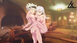 Rule 34 | 1boy, 1girl, animated, ass, asta (black clover), black clover, breasts, cum, laceysx, nipples, noelle silva, nude, penis, pussy, sex, sound, text focus, vaginal, video