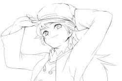 Rule 34 | 00s, androgynous, cabbie hat, gender request, greyscale, hat, monochrome, my-otome, reverse trap, sara gallagher, solo