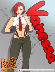 Rule 34 | 1girl, breasts, large breasts, midriff, navel, red hair, snk, the king of fighters, underboob, vanessa (kof)