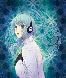 Rule 34 | 1girl, blue eyes, blue hair, headphones, headset, matching hair/eyes, md5 mismatch, smile, solo, utau, vocaloid, yurika sayu