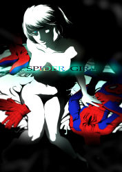 Rule 34 | 1girl, absurdres, artist request, censored, censored by text, convenient censoring, costume, highres, marvel, may parker, mayday parker, nude, short hair, spider-girl