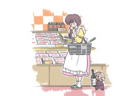 Rule 34 | 1boy, 1girl, apron, bottle, groceries, happosai, ranma 1/2, sake bottle, tendou kasumi, wanta (futoshi)