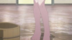Rule 34 | 10s, 1girl, animated, animated gif, barefoot, bathhouse, bathing, blonde hair, blu ray, blush, breasts, charlotte dunois, cleavage, covering privates, infinite stratos, naked towel, purple eyes, smile, tagme, towel