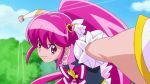 Rule 34 | 2girls, aino megumi, animated, blonde hair, blue eyes, cure flora, cure lovely, go! princess precure, happinesscharge precure!, haruno haruka, magical girl, multiple girls, pink eyes, pink hair, precure, punching, tagme, video, video