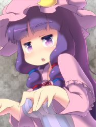 Rule 34 | 1girl, blueberry (5959), breasts, female focus, hat, long hair, patchouli knowledge, purple eyes, purple hair, solo, touhou