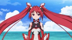 Rule 34 | 1girl, animated, animated gif, bow, hair bow, lowres, mitsuka souji, ore twintail ni narimasu, red eyes, red hair, solo, tailred, twintails