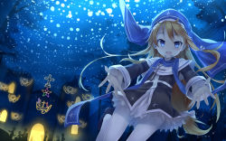 Rule 34 | 10s, 1girl, 2013, blonde hair, blue eyes, blush, chinese text, christianity, church, copyright name, cross, fred04142, habit, hair ribbon, highres, long hair, magi in wanchin basilica, night, nun, outdoors, outstretched arms, outstretched hand, pantyhose, power lines, real world location, ribbon, shoes, smile, solo, standing, wallpaper, white pantyhose, xiao ma