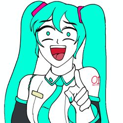 hatsune_miku highres polxnart self-upload smile