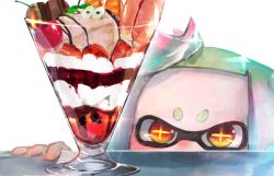Rule 34 | + +, 1girl, bad id, bad twitter id, candy, cherry, chocolate, chocolate heart, chocolate syrup, commentary request, counter, crown, dessert, food, fruit, glass, gradient hair, green hair, heart, highres, ice cream, inkling, kashu (hizake), mini crown, multicolored hair, nintendo, orange (fruit), orange slice, parfait, pearl (splatoon), short eyebrows, simple background, solo, splatoon (series), splatoon 2, strawberry, white background, white hair