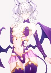 Rule 34 | 1girl, absurdres, bare shoulders, breasts, cleavage, commission, cosplay, demon girl, duel monster, fate/grand order, fate (series), halloween costume, highres, horns, irisviel von einzbern, irisviel von einzbern (halloween princess), irisviel von einzbern (halloween princess) (cosplay), lady labrynth of the silver castle, large breasts, long hair, looking at viewer, lovely labrynth of the silver castle, navel, pixiv commission, pointy ears, smile, solo, taiyou-n, thighhighs, thighs, white horns, yu-gi-oh!