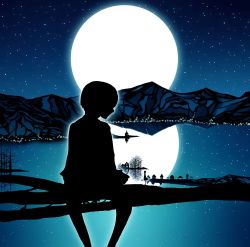 Rule 34 | 1boy, 1girl, harada miyuki, looking at another, moon, night, outdoors, star (symbol), tagme