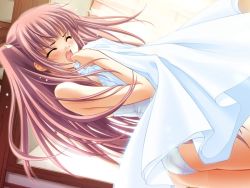 Rule 34 | 1girl, airi (quilt), carnelian, game cg, lingerie, long hair, pink hair, quilt, quilt (game), solo, twintails, two side up, underwear