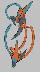 Rule 34 | absurdres, af (afloatisland), creatures (company), deoxys, deoxys (speed), expressionless, full body, game freak, gen 3 pokemon, highres, looking to the side, multiple views, mythical pokemon, nintendo, no humans, pokemon, pokemon (creature), simple background