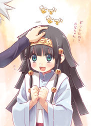 Rule 34 | 2boys, alluka zoldyck, androgynous, black hair, blue eyes, blush, brothers, eretto, hair ornament, hairband, hand on head, hands on own chest, hunter x hunter, japanese clothes, killua zoldyck, kimono, male focus, multi-tied hair, multiple boys, open mouth, headpat, siblings, silver hair, smile, translation request, trap