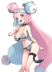 Rule 34 | abs, absurdres, bikini, breasts, eating, food, gonzarez, highres, ice cream, iono (pokemon), large breasts, swimsuit