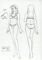 Rule 34 | 1girl, fujima moeko, lingerie, official art, settei, shusaku, underwear
