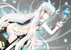 Rule 34 | ass, breasts, elsword, eve (elsword), gloves, highres, leotard, long hair, small breasts, tagme, white hair