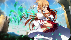 Rule 34 | asuna (sao), from below, highres, miniskirt, panties, pantyshot, skirt, solo, sword art online, tagme, thighhighs, underwear, white thighhighs, z act