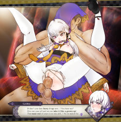 Rule 34 | 1boy, 1girl, breasts, breasts out, clothed female nude male, clothed sex, fire emblem, fire emblem: three houses, highres, lysithea von ordelia, mrbudguy, nintendo, nipples, nude, penis, red eyes, sex, torn clothes, torn legwear, vaginal, white hair
