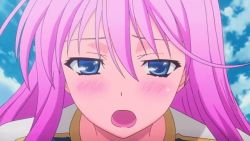 Rule 34 | 10s, animated, animated gif, blue eyes, kisaki mio, open mouth, pink hair, sexually suggestive, walkure romanze