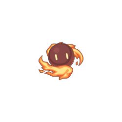Rule 34 | agni (ragnarok online), chibi, creature, fire, full body, looking at viewer, no humans, official art, orb, ragnarok online, simple background, solo, transparent background, yuichirou