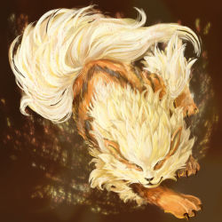 Rule 34 | arcanine, brown background, claws, commentary request, creature, creatures (company), full body, game freak, gen 1 pokemon, inutose, nintendo, no humans, pokemon, pokemon (creature), realistic, simple background, solo