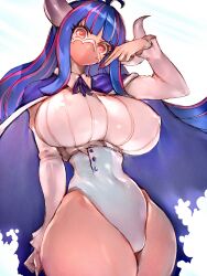 Rule 34 | 1girl, breasts, fumio (rsqkr), highres, horns, large breasts, looking at viewer, one piece, simple background, solo, thick thighs, thighs, ulti (one piece), wide hips
