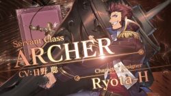 Rule 34 | 1boy, ad, archer class (fate), beard, blue eyes, brown hair, card, epaulettes, facial hair, fate/grand order, fate (series), holding, holding weapon, huge weapon, long sideburns, long sleeves, looking at viewer, male focus, military, military uniform, muscular, napoleon bonaparte (fate), official art, pants, ryota-h, sideburns, smile, solo, third-party source, uniform, weapon