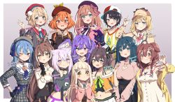Rule 34 | + +, 6+girls, :o, absurdres, amano nene (vtuber), animal ear fluff, animal ears, baseball cap, beret, black bow, black gloves, black hair, black hoodie, blonde hair, blue eyes, blue hair, blush, bow, braid, breasts, brown eyes, brown hair, capelet, cat ears, cat girl, character name, claw pose, cleavage, clothing cutout, collarbone, commentary, deerstalker, dog ears, dog girl, dress, english commentary, feather hair ornament, feathers, flat chest, gloves, green eyes, hair behind ear, hair ornament, hairclip, hat, head wings, heart cutout, heterochromia, highres, hololive, hololive english, hood, hoodie, hoshimachi suisei, hoshimachi suisei (1st costume), indie virtual youtuber, inugami korone, inugami korone (1st costume), jersey, kaheru (vtuber), long hair, looking at viewer, machita chima, machita chima (1st costume), medium breasts, multiple girls, nanashi mumei, nanashi mumei (1st costume), natsuiro matsuri, natsuiro matsuri (1st costume), necktie, nekomata okayu, nekomata okayu (1st costume), nijisanji, nijisanji en, one eye closed, oozora subaru, oozora subaru (1st costume), orange eyes, orange hair, partially fingerless gloves, pink bow, pink sweater, plaid, plaid headwear, plaid skirt, pointing, pointing up, production kawaii, purple eyes, purple hair, red headwear, red neckwear, sailor collar, seion, selen tatsuki, selen tatsuki (1st costume), shigure ui (vtuber), shigure ui (vtuber) (1st costume), short hair, short necktie, side ponytail, skirt, smile, striped, striped bow, suspenders, suzuhara lulu, suzuhara lulu (1st costume), sweater, twin braids, v-shaped eyebrows, virtual youtuber, watson amelia, watson amelia (1st costume), white dress, wings, yellow sweater