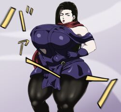 Rule 34 | 1girl, ass, battle tendency, breasts, dress, full power elbow, highres, huge ass, huge breasts, jojo no kimyou na bouken, lisa lisa, long hair, solo, thick thighs, thighs