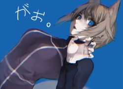 Rule 34 | 1girl, animal ears, bad id, bad twitter id, blonde hair, breasts, cat ears, looking at viewer, open mouth, short hair, shousan (hno3syo), solo, turtleneck, urotsuki, yume 2kki
