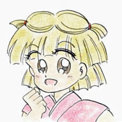 Rule 34 | 1990s (style), akazukin chacha, blonde hair, head, lowres, open mouth, orin (artist), tagme