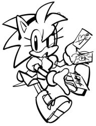 Rule 34 | 1girl, amy rose, gloves, greyscale, lineart, monochrome, solo, sonic (series), spiked hair, tagme, watatanza